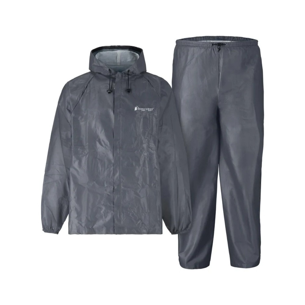 Frogg Toggs Light Weight Rain Suit S/M Gray Waterproof Jacket Pants UL12524-01